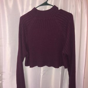 Cropped mockneck